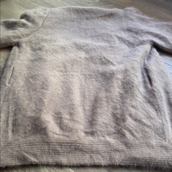 Lady Monica|Vintage 80% Angora Rabbit Hair Beaded Laced Oversized Cardigan SzM/L - Picture 14 of 15